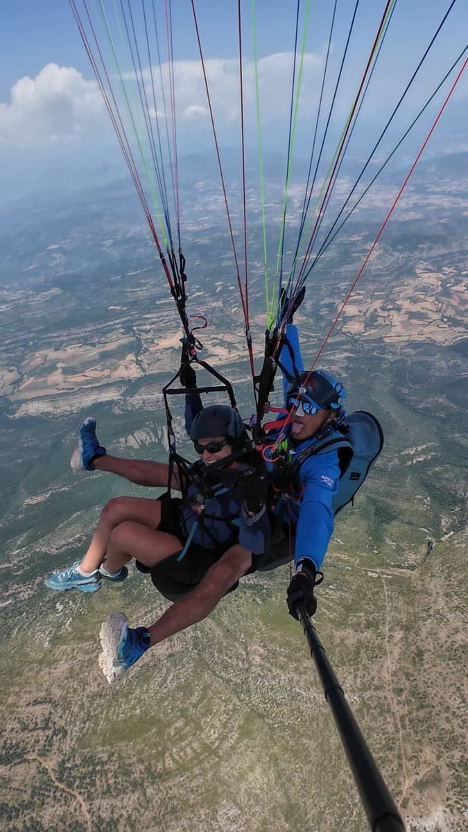 Coucher de soleil parapente